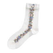 Sheer Meadow Flower socks